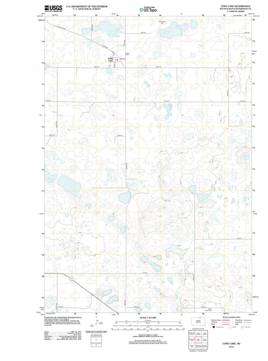 2012 Long Lake, SD - South Dakota - USGS Topographic Map