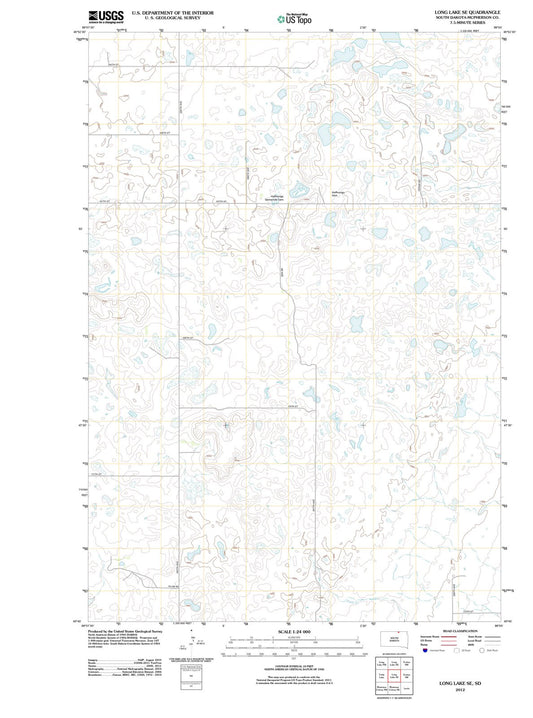 2012 Long Lake, SD - South Dakota - USGS Topographic Map v2