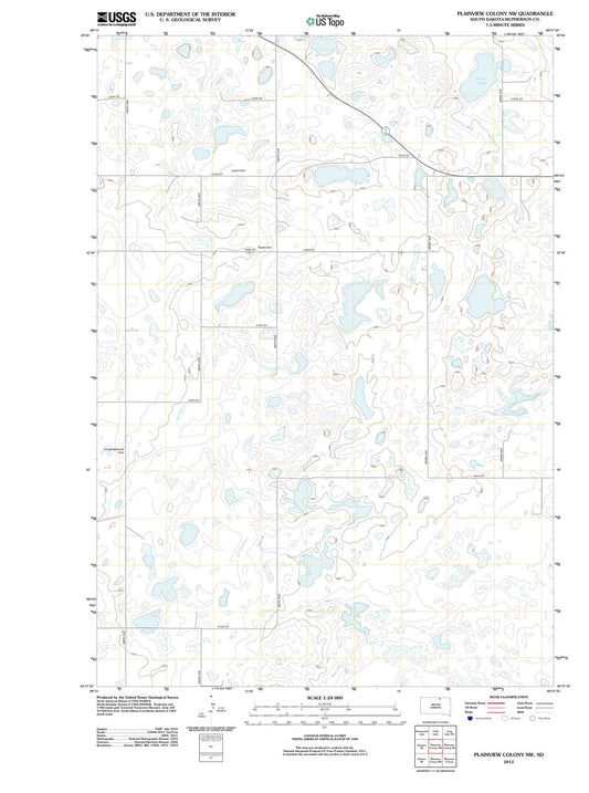 2012 Plainview Colony, SD - South Dakota - USGS Topographic Map v3