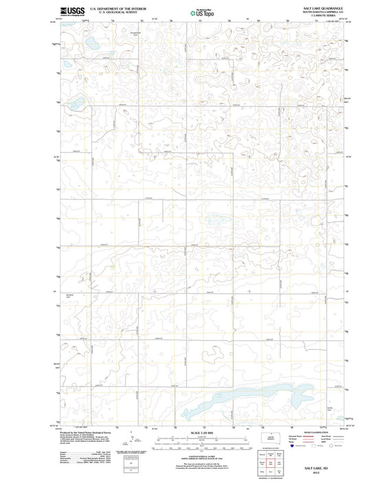 2012 Salt Lake, SD - South Dakota - USGS Topographic Map