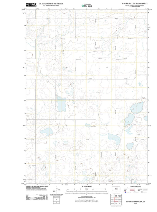 2012 Schumacher Lake, SD - South Dakota - USGS Topographic Map