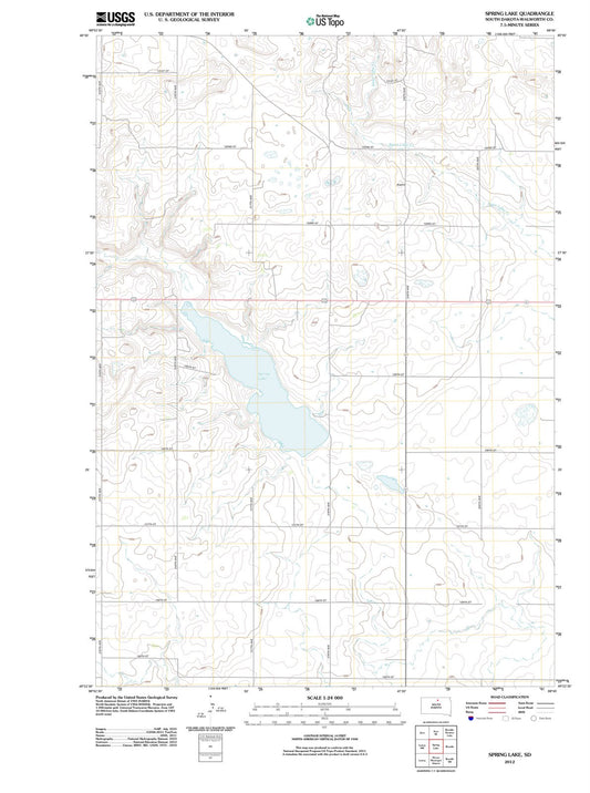 2012 Spring Lake, SD - South Dakota - USGS Topographic Map