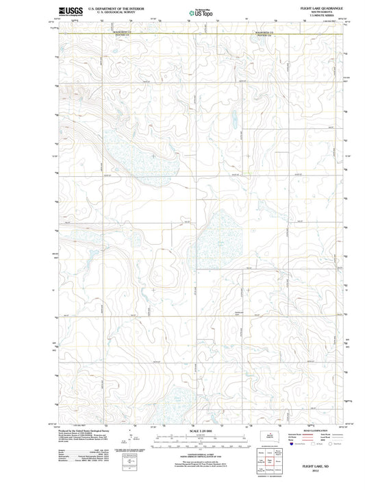 2012 Flight Lake, SD - South Dakota - USGS Topographic Map