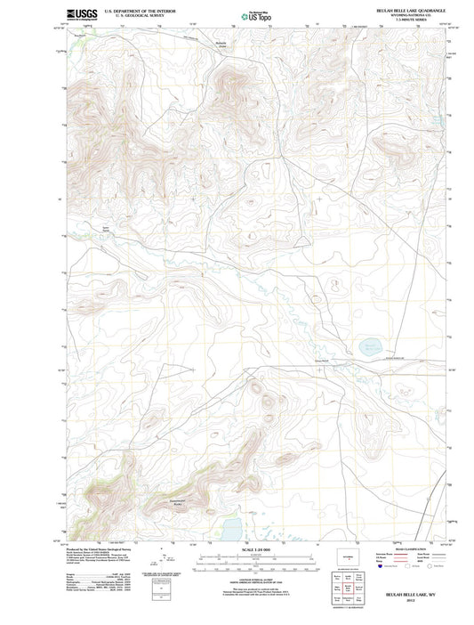 2012 Beulah Belle Lake, WY - Wyoming - USGS Topographic Map