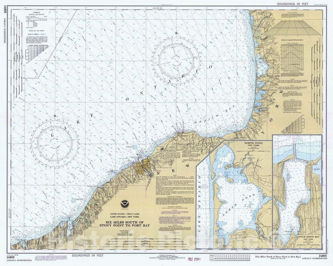 Historic Nautical Map - Six Miles South Of Stony Point To Port Bay, 1981 NOAA Chart - New York (NY) - Vintage Wall Art