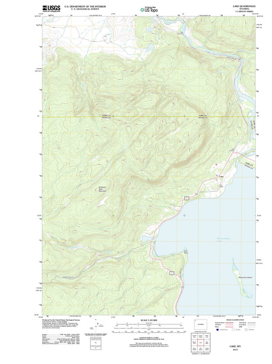 2012 Lake, WY - Wyoming - USGS Topographic Map