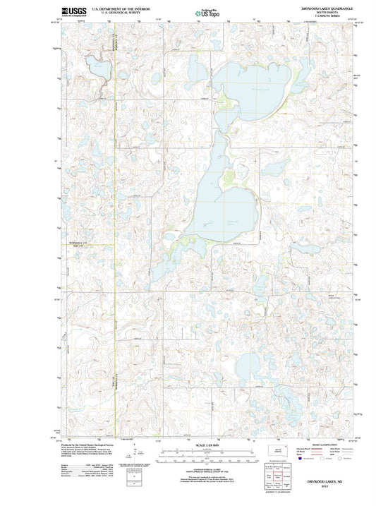 2012 Drywood Lakes, SD - South Dakota - USGS Topographic Map