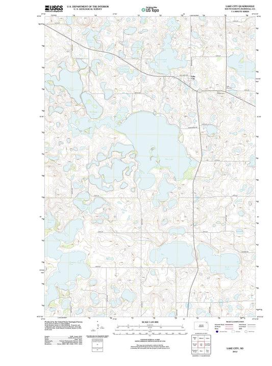 2012 Lake City, SD - South Dakota - USGS Topographic Map