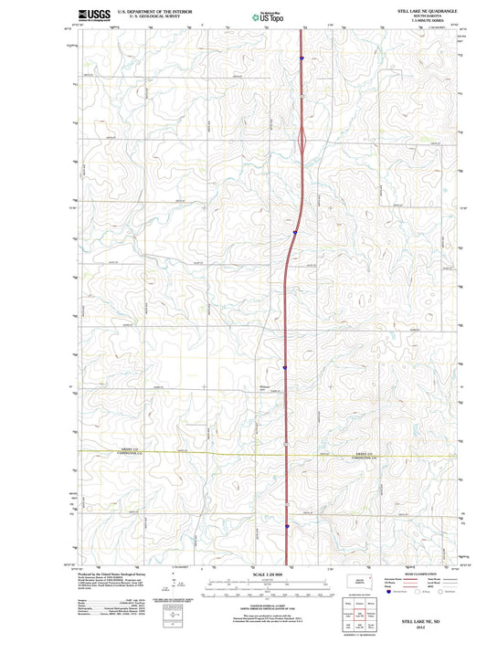 2012 Still Lake, SD - South Dakota - USGS Topographic Map v2