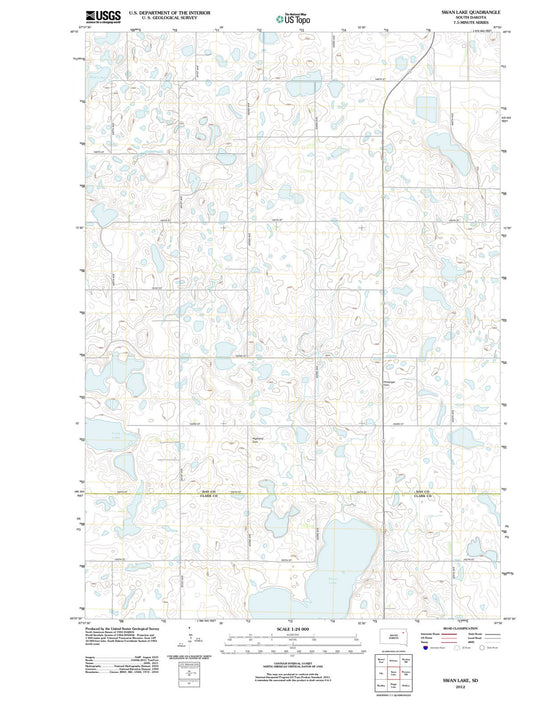 2012 Swan Lake, SD - South Dakota - USGS Topographic Map