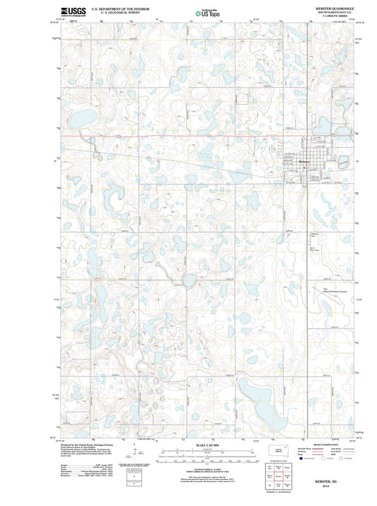 2012 Webster, SD - South Dakota - USGS Topographic Map v2