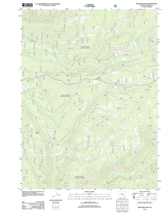 2012 Phantom Lake, WY - Wyoming - USGS Topographic Map