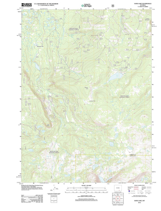 2012 Sand Lake, WY - Wyoming - USGS Topographic Map