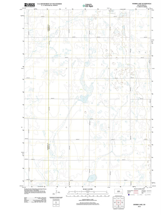 2012 Morris Lake, SD - South Dakota - USGS Topographic Map