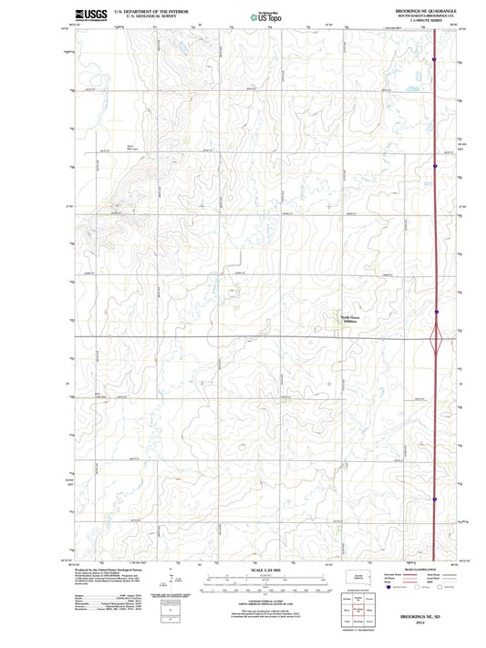 2012 Brookings, SD - South Dakota - USGS Topographic Map