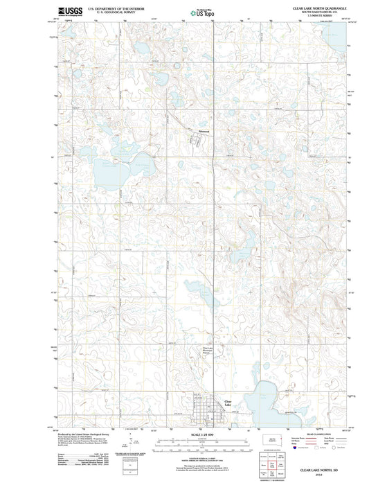 2012 Clear Lake North, SD - South Dakota - USGS Topographic Map
