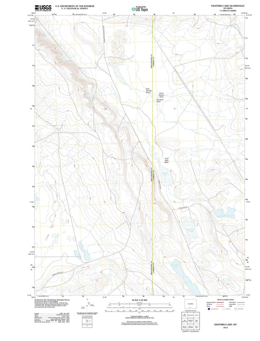 2012 Eightmile Lake, WY - Wyoming - USGS Topographic Map