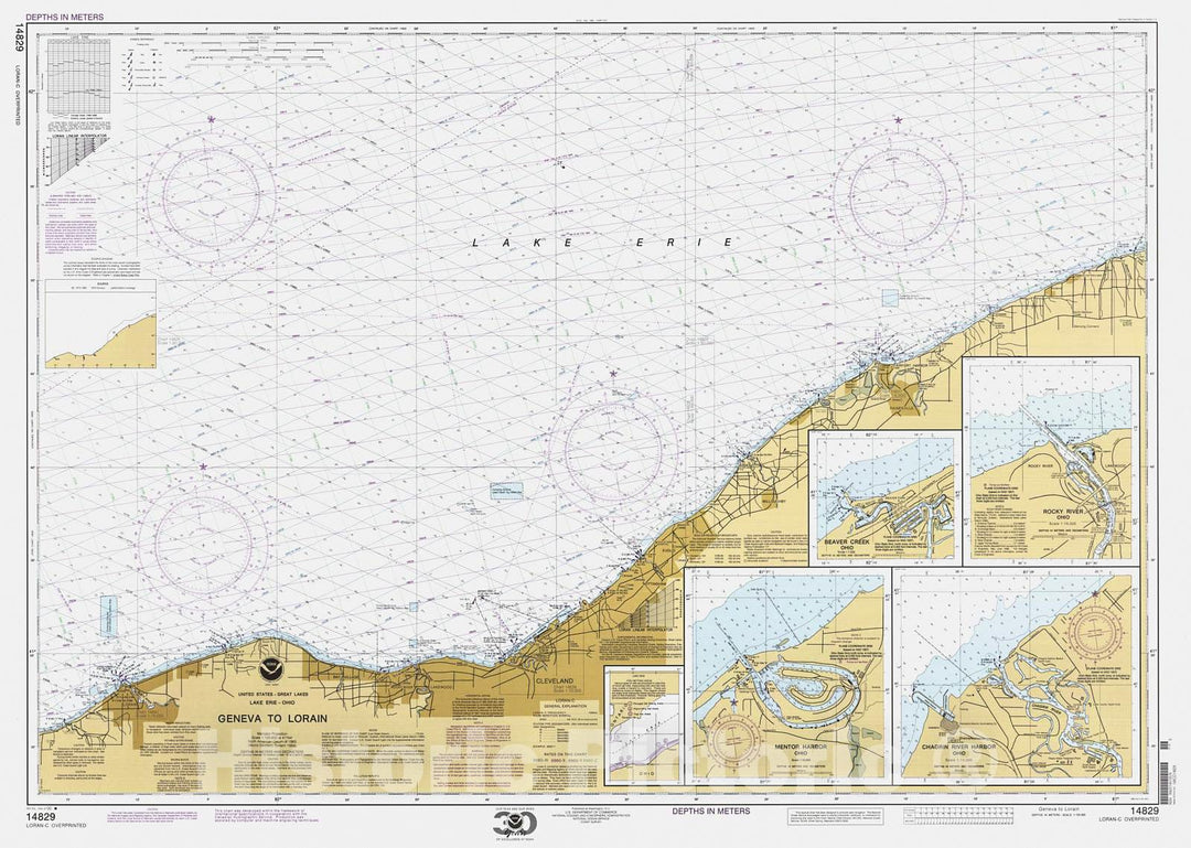 Historic Nautical Map - Geneva To Lorain, 2000 NOAA Chart - Ohio (OH) - Vintage Wall Art