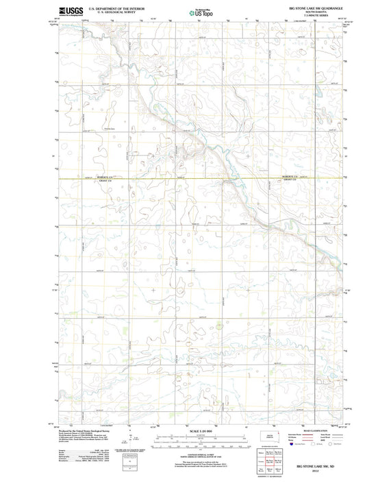 2012 Big Stone Lake, SD - South Dakota - USGS Topographic Map