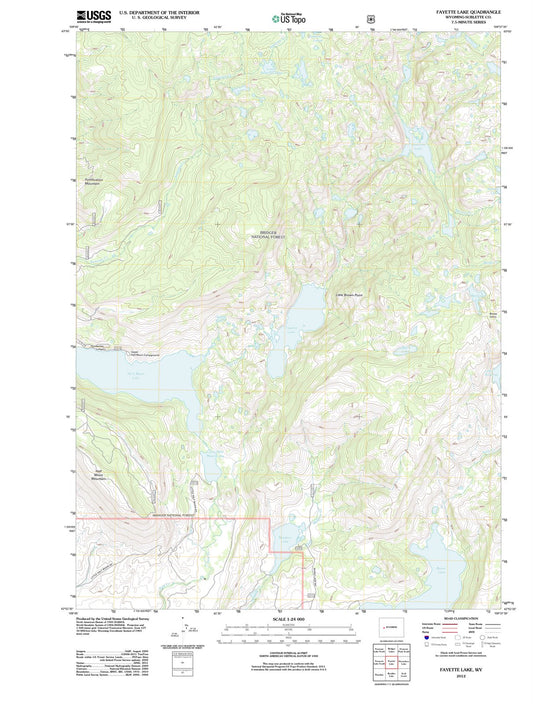 2012 Fayette Lake, WY - Wyoming - USGS Topographic Map