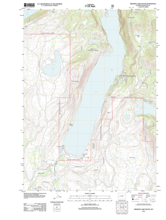 2012 Fremont Lake South, WY - Wyoming - USGS Topographic Map