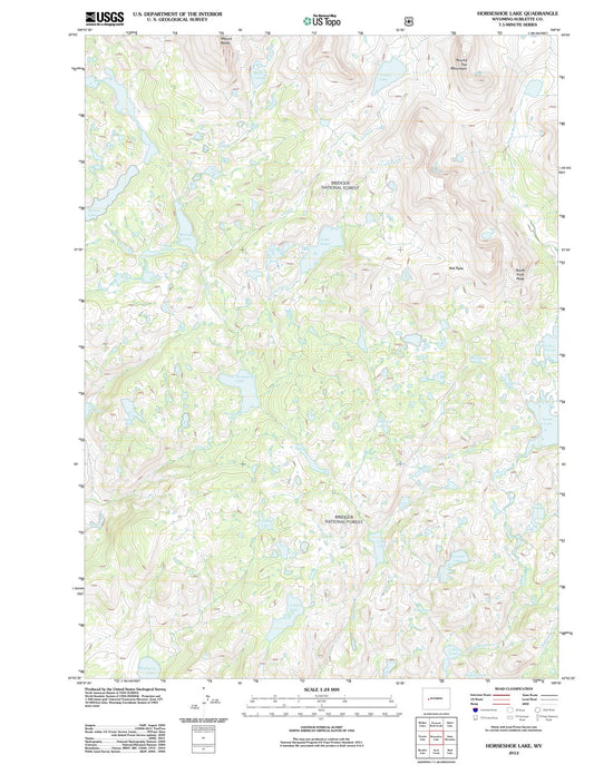 2012 Horseshoe Lake, WY - Wyoming - USGS Topographic Map