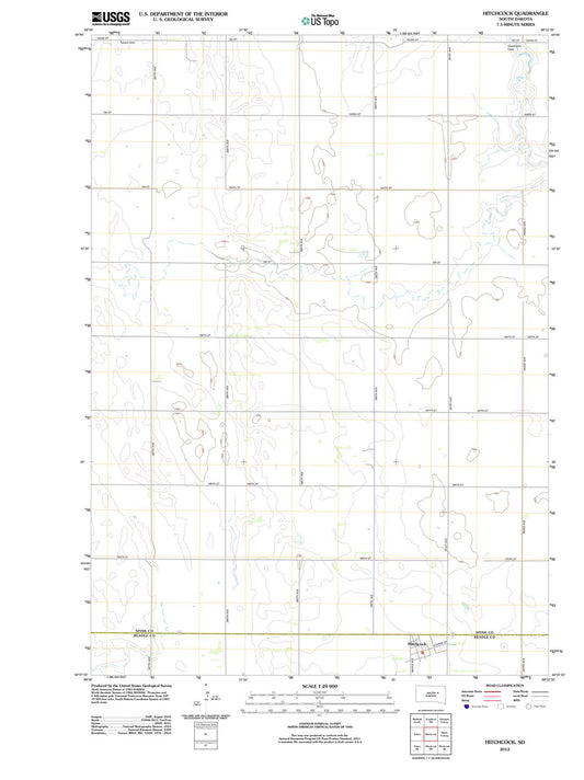 2012 Hitchcock, SD - South Dakota - USGS Topographic Map