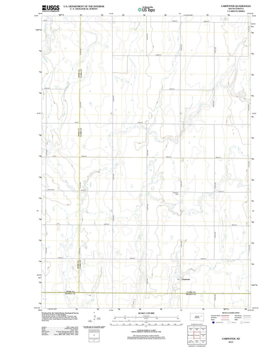 2012 Carpenter, SD - South Dakota - USGS Topographic Map