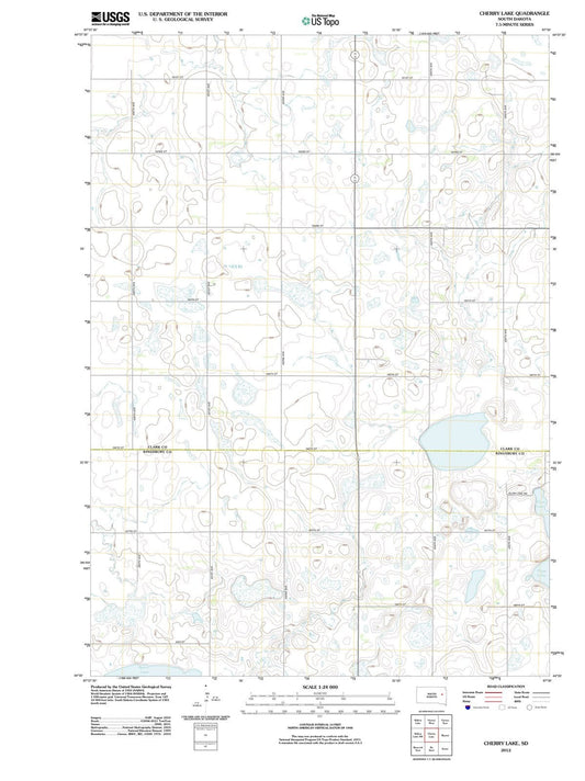 2012 Cherry Lake, SD - South Dakota - USGS Topographic Map