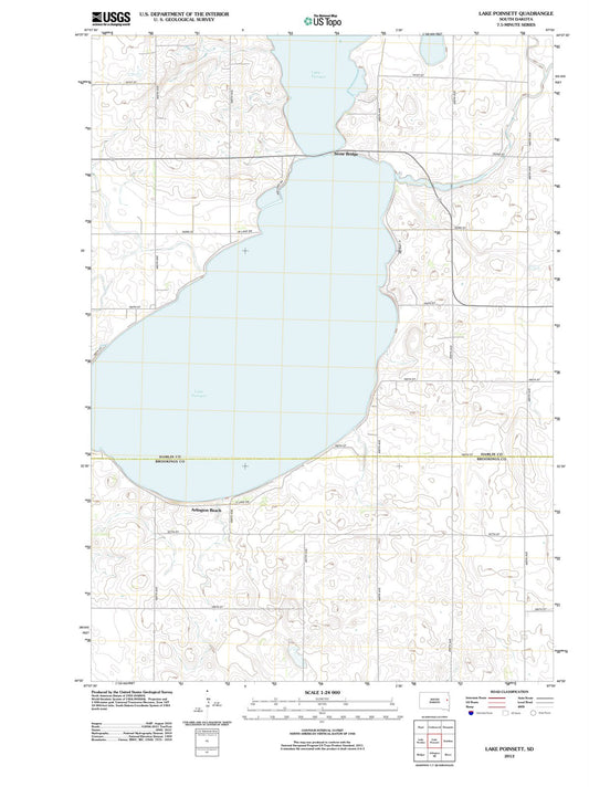2012 Lake Poinsett, SD - South Dakota - USGS Topographic Map