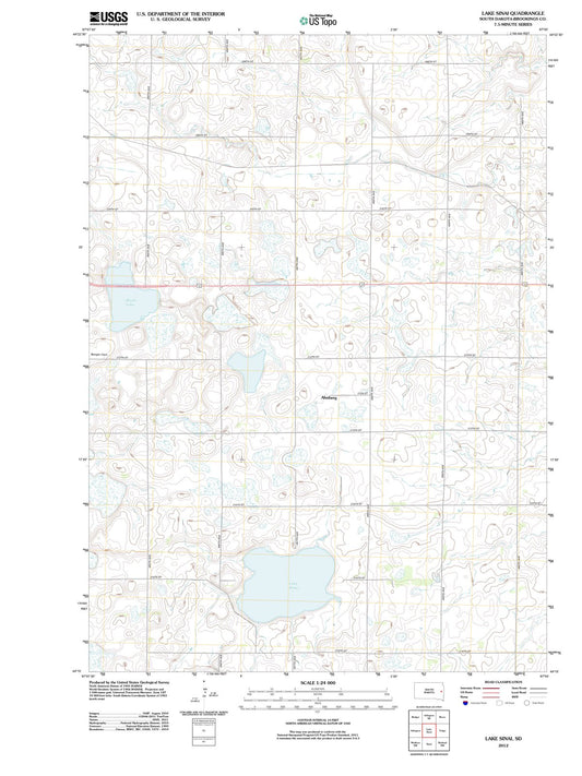 2012 Lake Sinai, SD - South Dakota - USGS Topographic Map