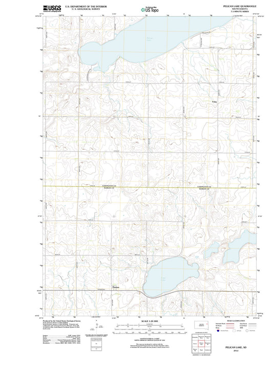 2012 Pelican Lake, SD - South Dakota - USGS Topographic Map