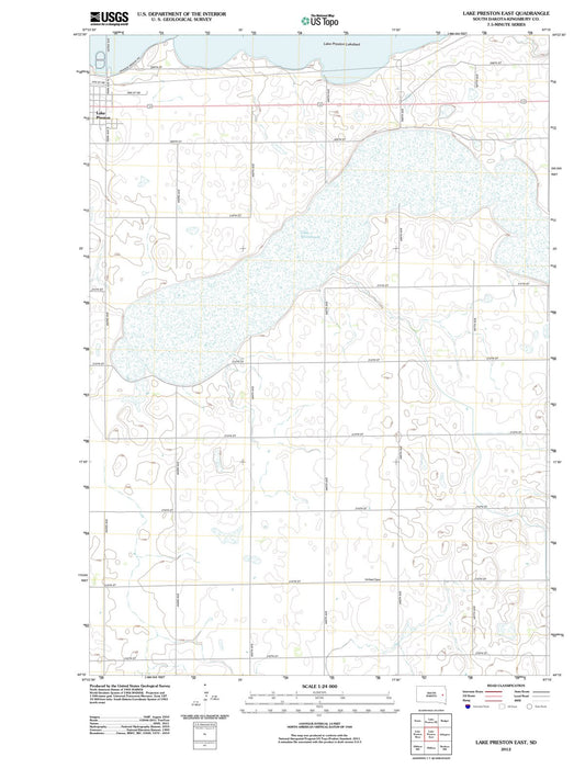 2012 Lake Preston East, SD - South Dakota - USGS Topographic Map