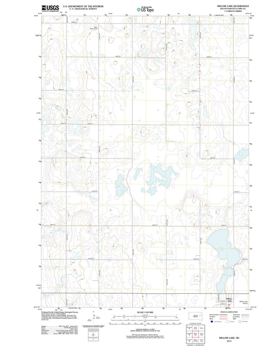 2012 Willow Lake, SD - South Dakota - USGS Topographic Map