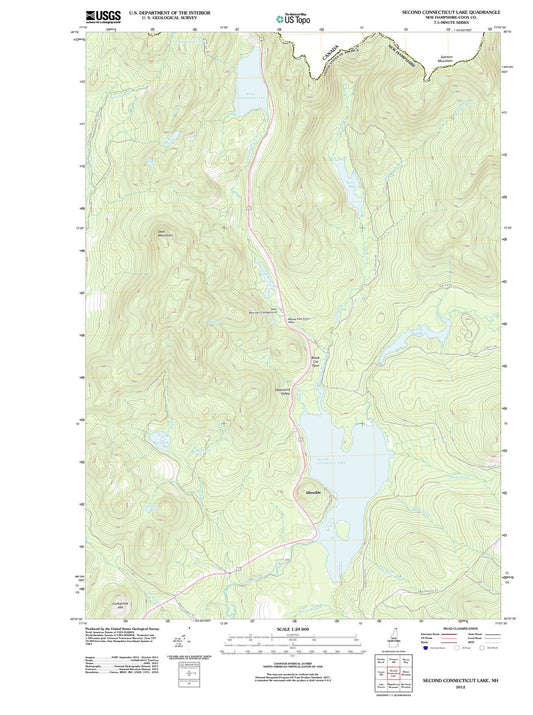 2012 Second Connecticut Lake, NH - New Hampshire - USGS Topographic Map