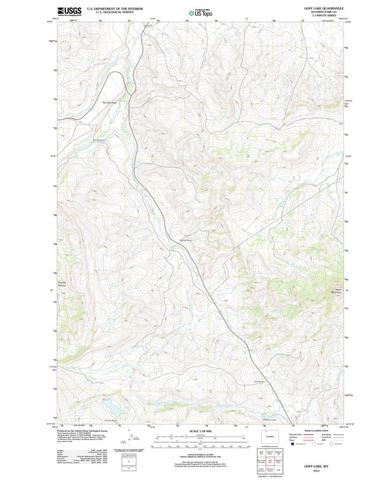 2012 Goff Lake, WY - Wyoming - USGS Topographic Map