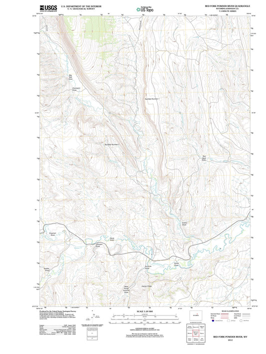 2012 Red Fork Powder River, WY - Wyoming - USGS Topographic Map