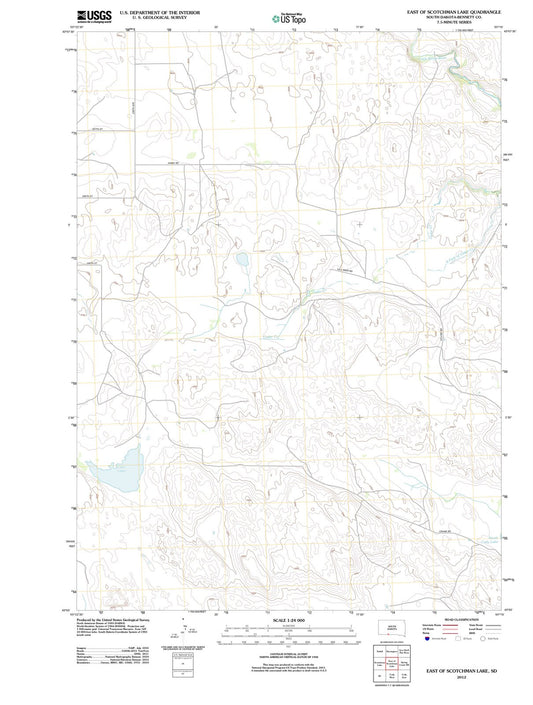 2012 East of Scotchman Lake, SD - South Dakota - USGS Topographic Map
