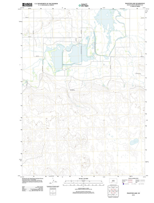 2012 Phantom Lake, SD - South Dakota - USGS Topographic Map
