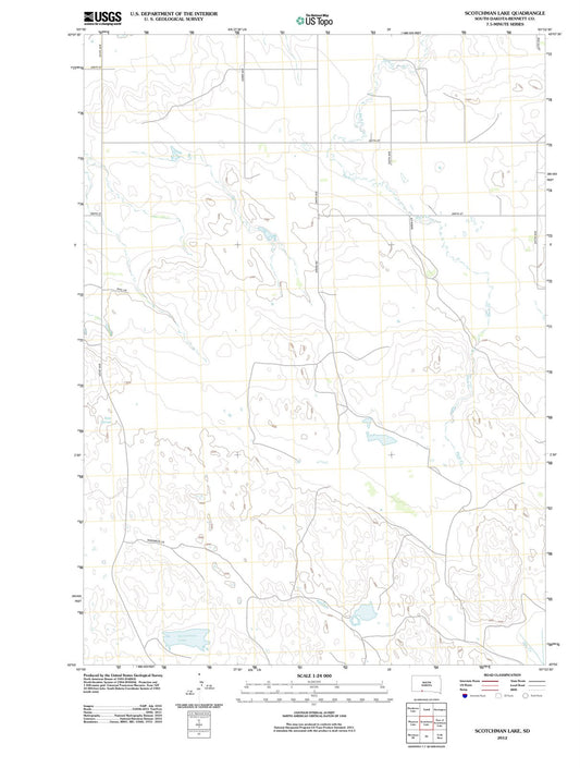 2012 Scotchman Lake, SD - South Dakota - USGS Topographic Map