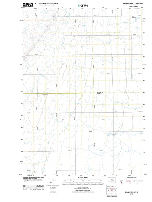 2012 Hoagland Lake, SD - South Dakota - USGS Topographic Map