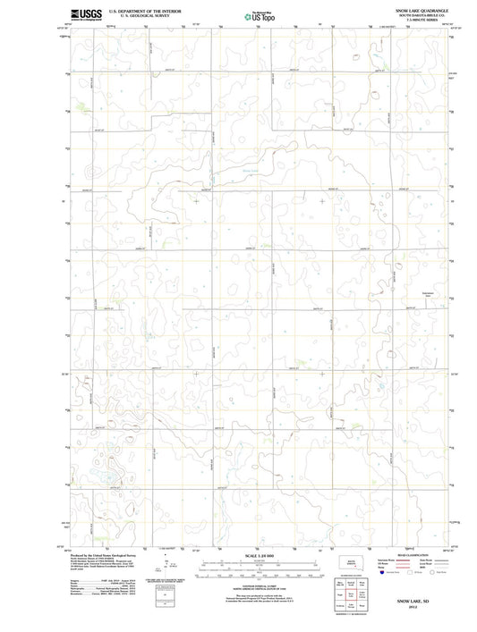 2012 Snow Lake, SD - South Dakota - USGS Topographic Map