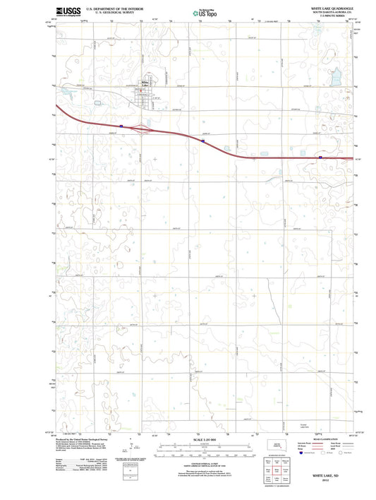 2012 White Lake, SD - South Dakota - USGS Topographic Map