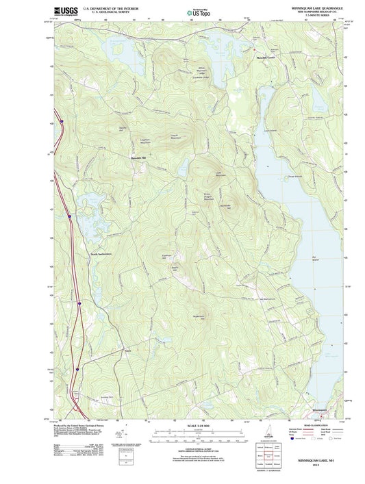 2012 Winnisquam Lake, NH - New Hampshire - USGS Topographic Map