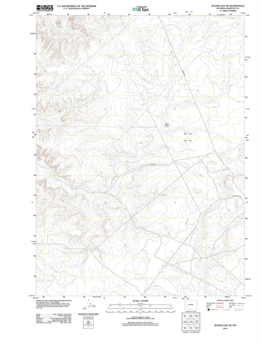 2012 Sugar Loaf, WY - Wyoming - USGS Topographic Map v2