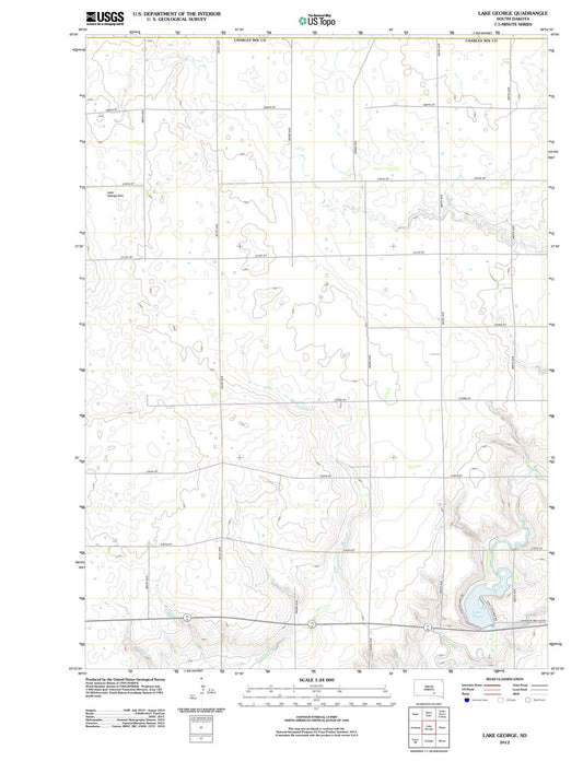 2012 Lake George, SD - South Dakota - USGS Topographic Map