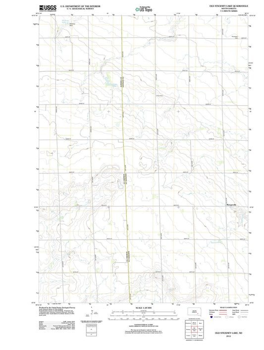 2012 Old Stickney Lake, SD - South Dakota - USGS Topographic Map