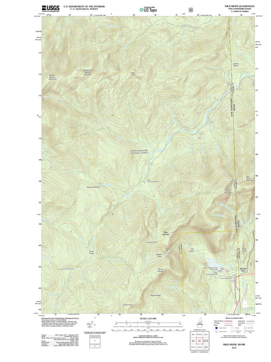 2012 Wild River, NH - New Hampshire - USGS Topographic Map