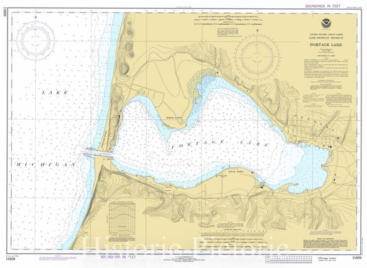 Portage Lake, Michigan 1979 Nautical Chart Print
