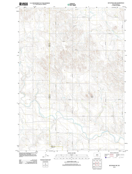 2012 Keyapaha, SD - South Dakota - USGS Topographic Map v2